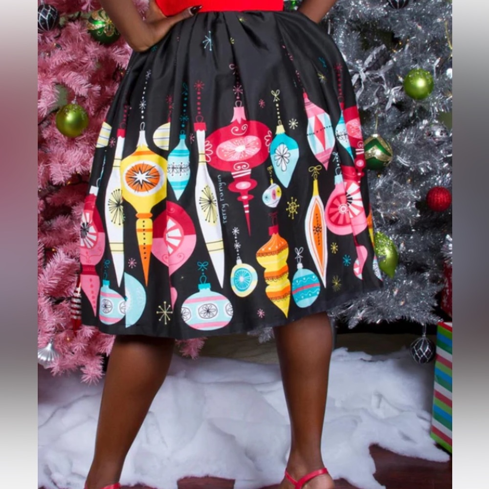 Small pinup couture black fashion novelty Christmas black